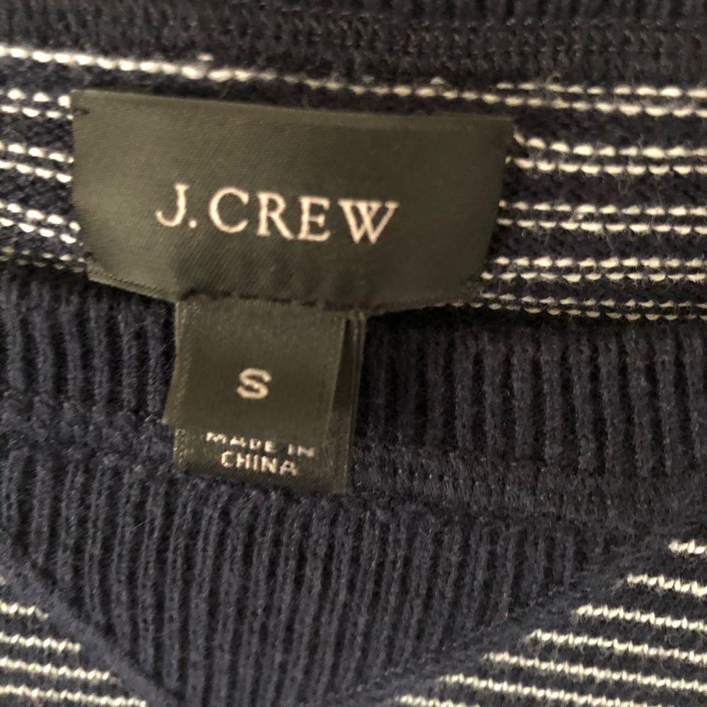 J. Crew Top- Navy/white - Picture 4 of 9